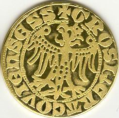 Золотая краковская монета: реверс
