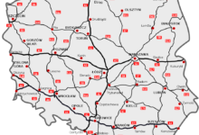 Карта автомагистралей Польши