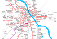 Карта общественного транспорта в Варшаве